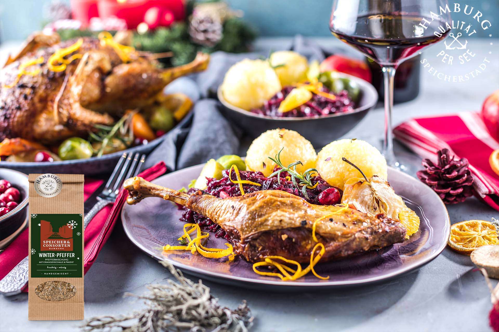 Wacholdergans Apfel-Rotkohl Winterpfeffer Speicher & Consorten Rezept