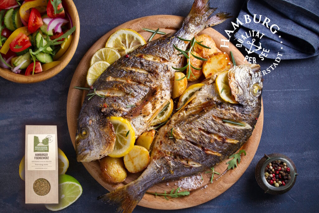 Gegrillte Dorade mit Fischgewürz Speucher 6 Consorten