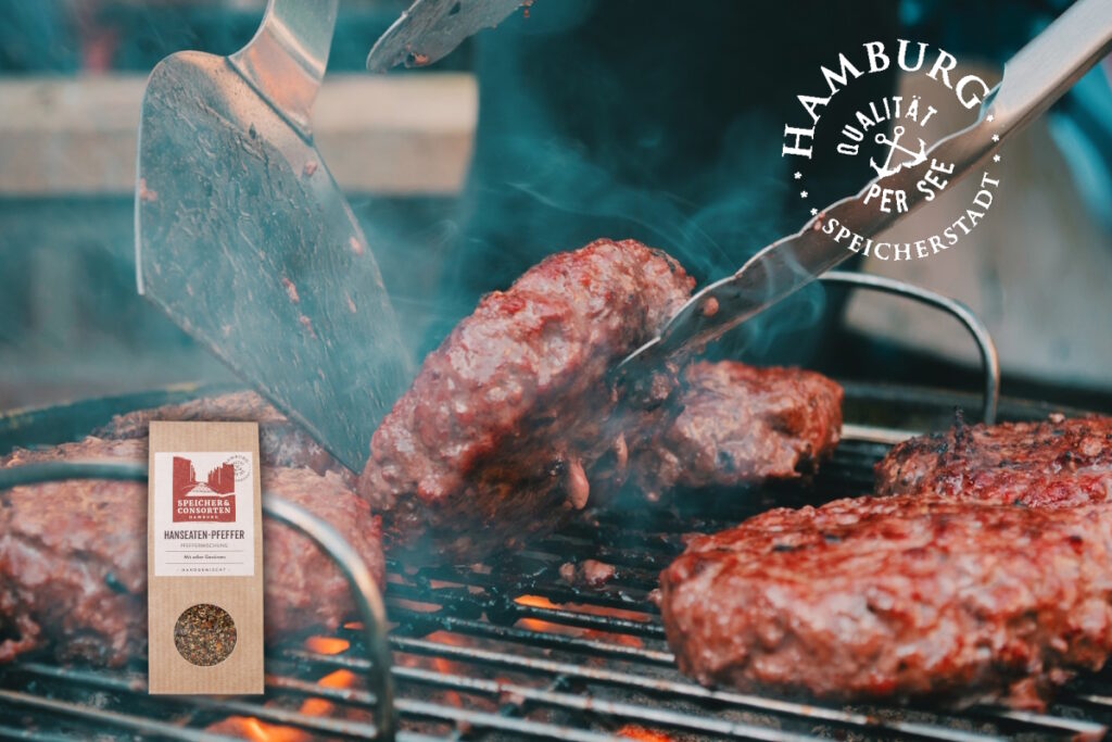 mariniertes Grillfleisch mit Hanseaten-Pfeffer von Speicher & Consorten