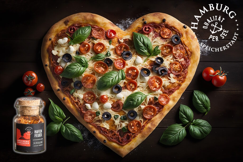 Vegetarische Herzpizza von Speicher & Consorten