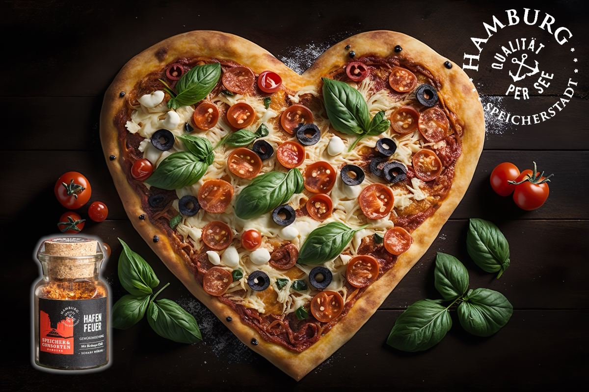Vegetarische Herzpizza von Speicher & Consorten
