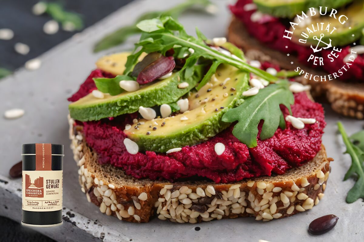 Rezept Rote Beete Hummus auf Volkornbrot