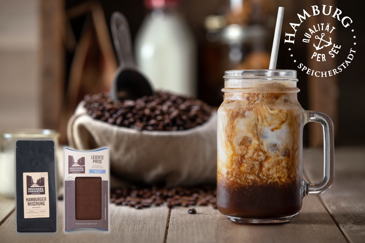 Eiskaffee mit Schokolade und Kaffee von Speicher & Consorten