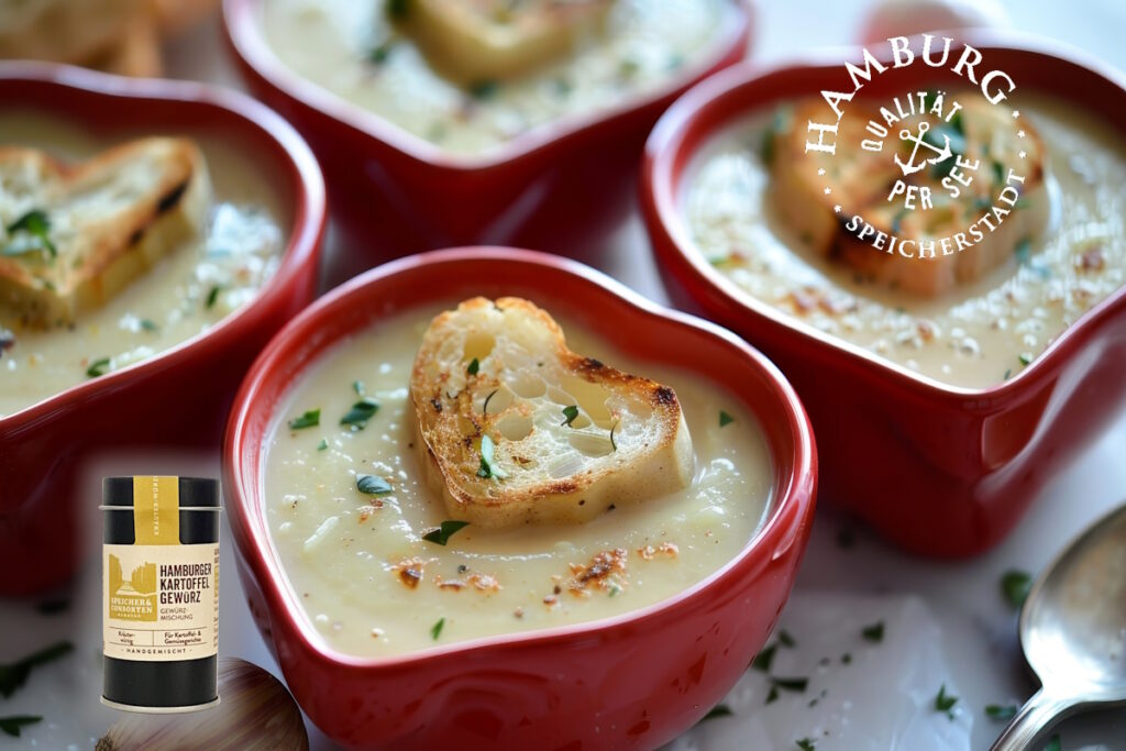 Kartoffelsuppe Herz-Croutons Rezept Speicher & Consorten