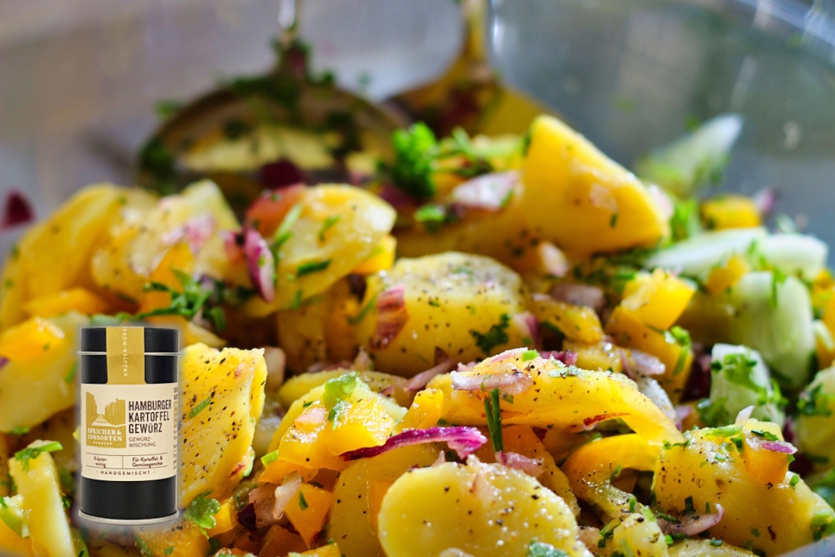 Kartoffelsalat mit Öl & Essig mit Kartoffelgewürz von Speicher & Consorten