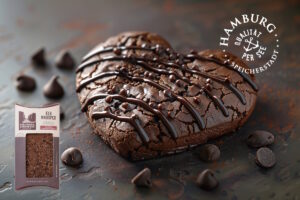 Herz Brownie mit Elbnusper Schokolade Speicher & Consorten